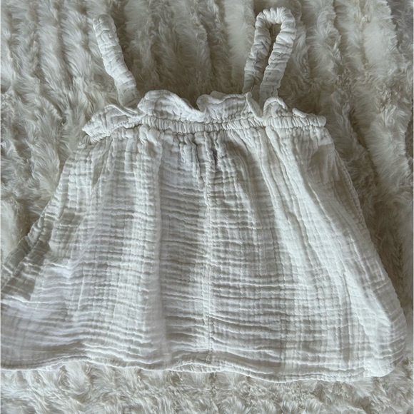 Zara Other - Zara White Ruffle Swing Tank